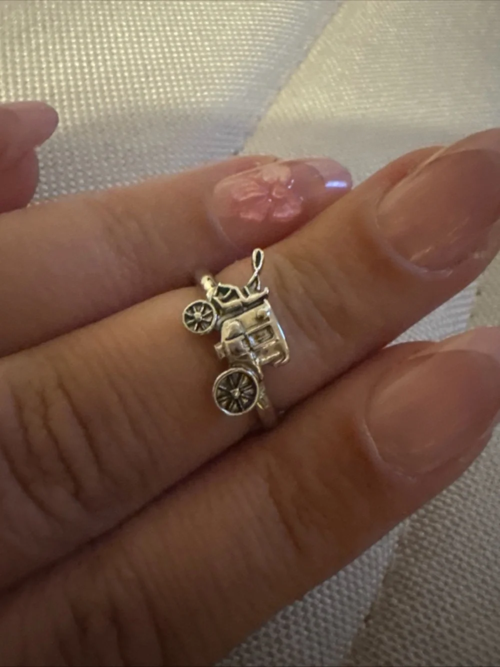 COACH Vintage Silver Tone Carriage/Chariot Ring - Picture 3 of 6